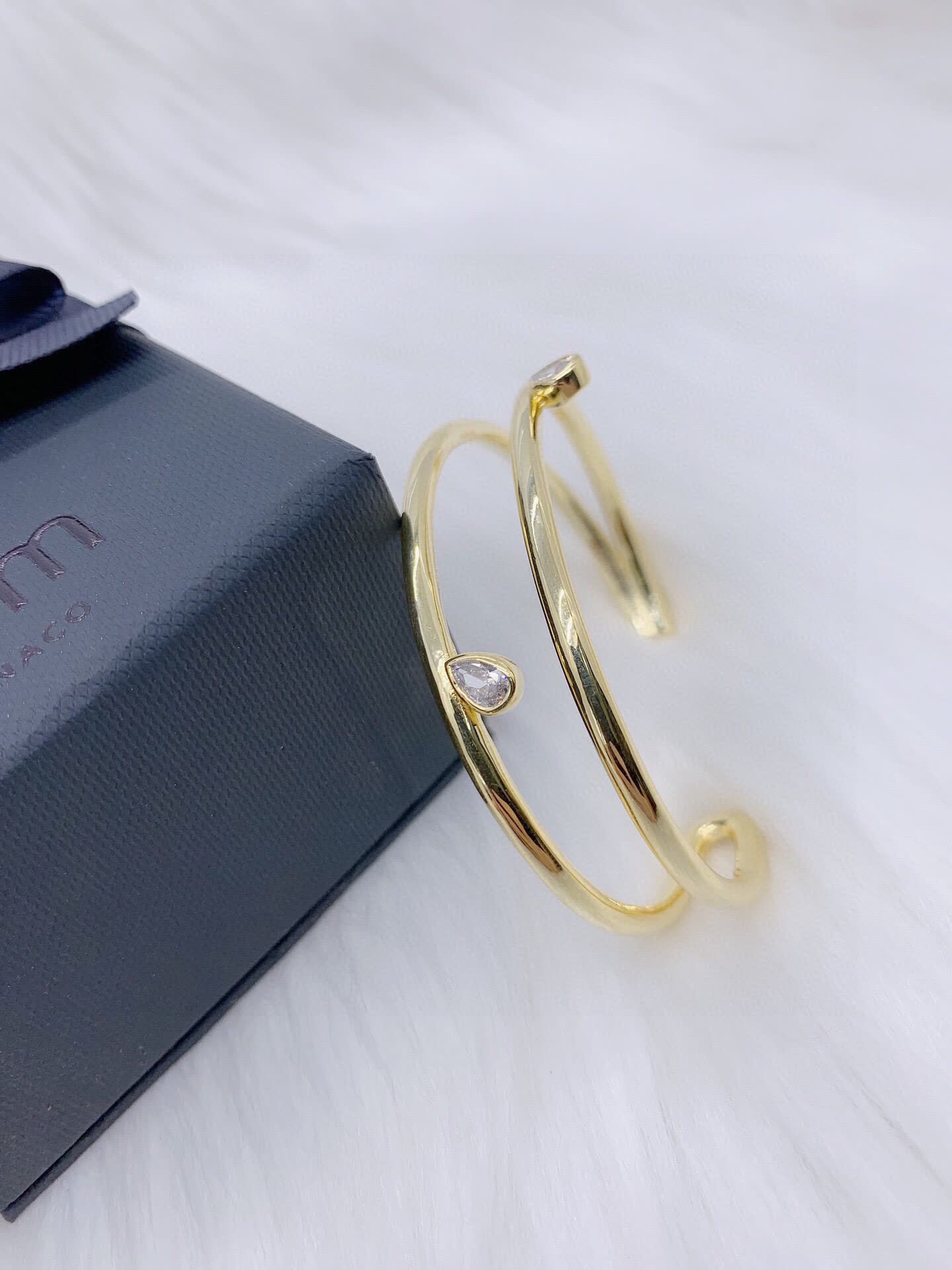 APM Monaco Gold-Tone Crystal Embellished Bracelet